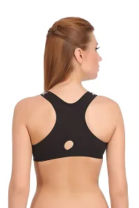 Women?s Cotton Lycra Blend Sports Bra, Regular Everyday Bra|Full Coverage Bra|Yoga Fitness Bra Exercise Gym Bra No Padded Sports Bra-thumb4