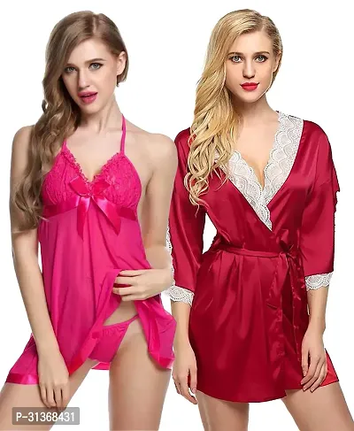 Stunning Multicolor Designed Babydoll Dress Pack of 2-thumb0