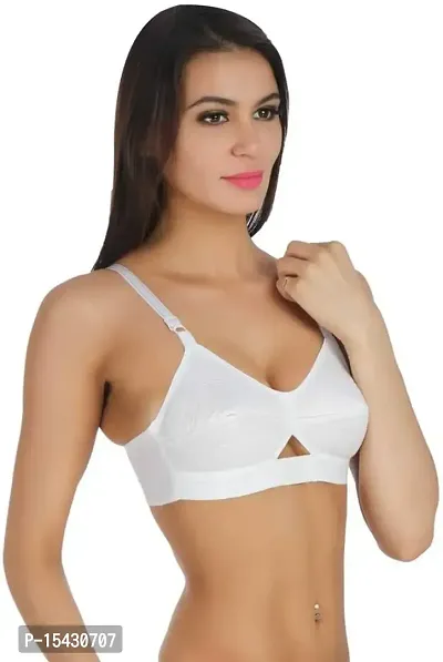 Women?s Cotton Lycra Blend Bra, Regular Everyday Bra|Full Coverage Bra|Soft and fine Quality Fabric with Solid Work-thumb2