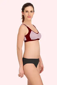 Samvar-Sports Bra Panty Set I Lingerie Set I Full Coverage Non-Padded Non-Wired Yoga,Gym,Sports Set-thumb2