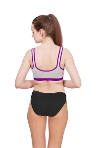 Samvar-Sports Bra Panty Set I Lingerie Set I Full Coverage Non-Padded Non-Wired Yoga,Gym,Sports Set-thumb2