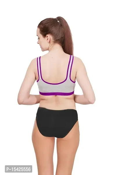 Samvar-Sports Bra Panty Set I Lingerie Set I Full Coverage Non-Padded Non-Wired Yoga,Gym,Sports Set-thumb3