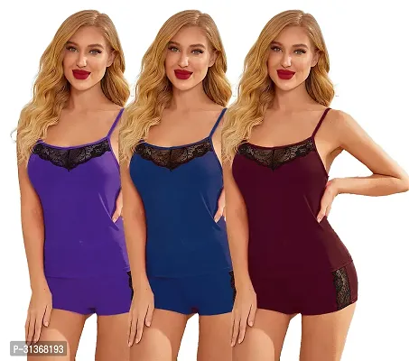 Stunning Multicolor Designed Babydoll Dress Pack of 3-thumb0