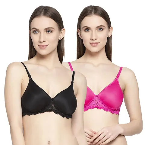 Stylish Women Padded Non-Wired Bra Pack of 2