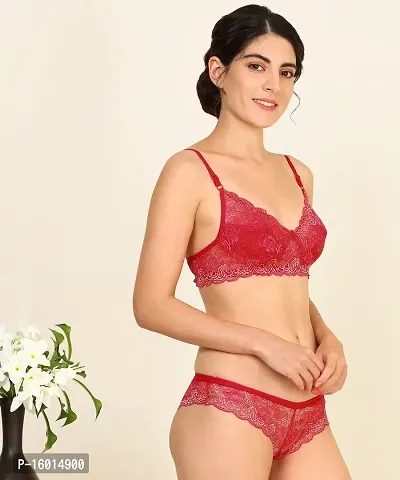 Stylish Fancy Cotton Bra  Panty Set For Women Pack Of 1-thumb2