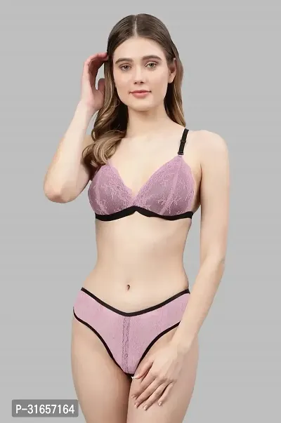 Stylish Cotton Bra And Panty Set For Women-thumb0