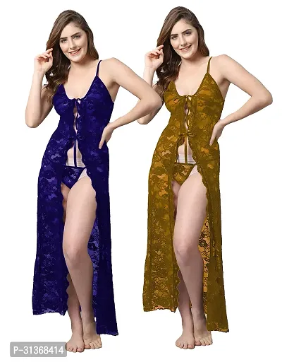 Stunning Multicolor Designed Babydoll Dress Pack of 2-thumb0