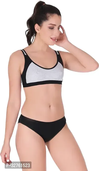 Trendy Cotton Bra Panty Set-thumb2