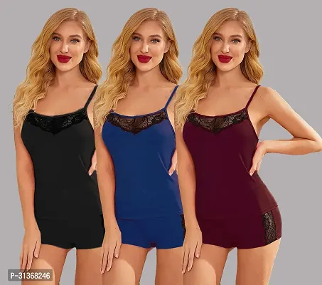 Stunning Multicolor Designed Babydoll Dress Pack of 3-thumb0