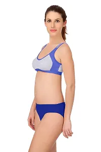 Samvar-Sports Bra Panty Set I Lingerie Set I Full Coverage Non-Padded Non-Wired Yoga,Gym,Sports Set-thumb1