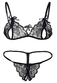 Samvar-Net Bra Panty Set Lingerie Set Full Coverage Non-Padded Non-Wired Honeymoon Set-thumb4