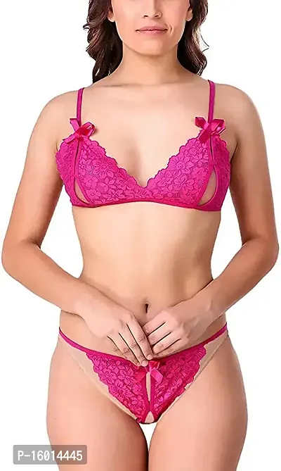 Stylish Fancy Cotton Bra  Panty Set For Women Pack Of 2-thumb2