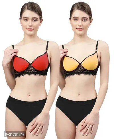 Stylish Cotton Bra and Panty for Women Pack of 2-thumb0