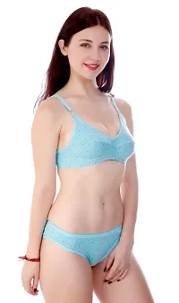 Women?s Cotton Printed Bras and Panty Set, Regular Everyday Lingerie Set|Lingerie Set for Women|Bra Panty Set for Women|Cotton Non Padded Bra Panty Set for Women| Full Coverage Bra and Panty Set|-thumb1