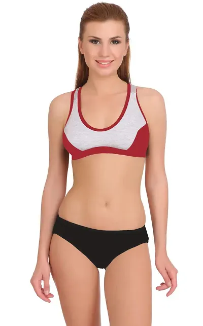 Women?s Sports Bra Panty Set for Women|Gym Bra and Panty Set|Fitness Bra Panty Set|Yoga Bra Panty Set|Everyday Bra Panty Set for Women regular Lingerie Set|E_Sany(Size is mentioned in the title of the Product)