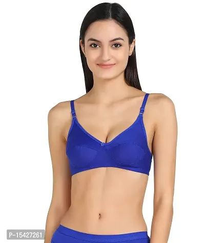 Women T-Shirt Cotton Non Padded Non-Wired Bra (Pack of 1,2,3,5,6) (Color : Multi)