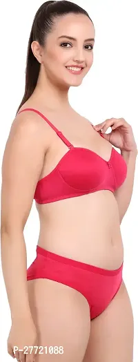Women Cotton Bra Panty Set for Lingerie Set Pack of 2  Color : Red,Blue-thumb2
