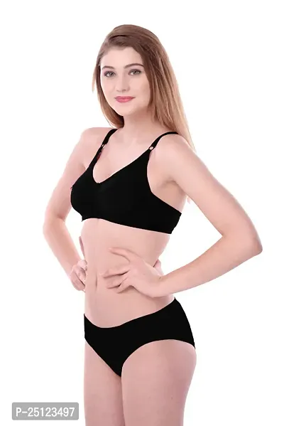 Stylish Cotton Bra And Panty Set For Women-thumb2