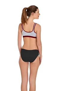 Samvar-Sports Bra Panty Set I Lingerie Set I Full Coverage Non-Padded Non-Wired Yoga,Gym,Sports Set-thumb3