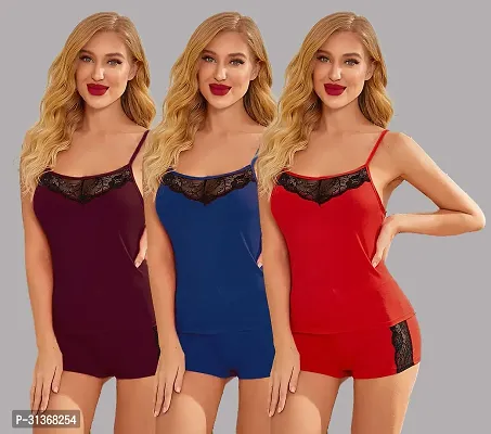 Stunning Multicolor Designed Babydoll Dress Pack of 3-thumb0