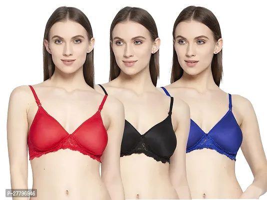 Stylish Multicoloured Cotton Solid Bras For Women