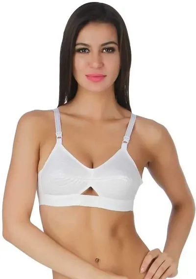 Women?s Cotton Lycra Blend Bra, Regular Everyday Bra|Full Coverage Bra|Soft and fine Quality Fabric with Solid Work