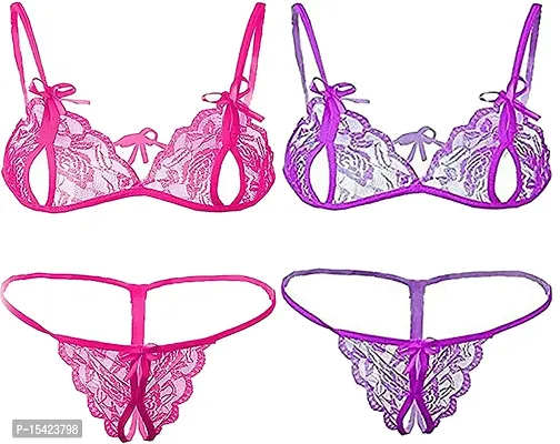 Samvar -Sexy Fashion Lingerie Set Net Bra Panties Set for Women|Bra Panty Set |Bra Panty Set for Women|Undergarments|Lingerie Set for Women