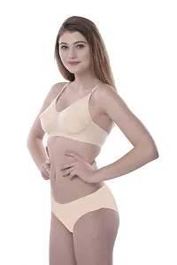 Women Cotton Bra Panty Set for Lingerie Set-thumb2