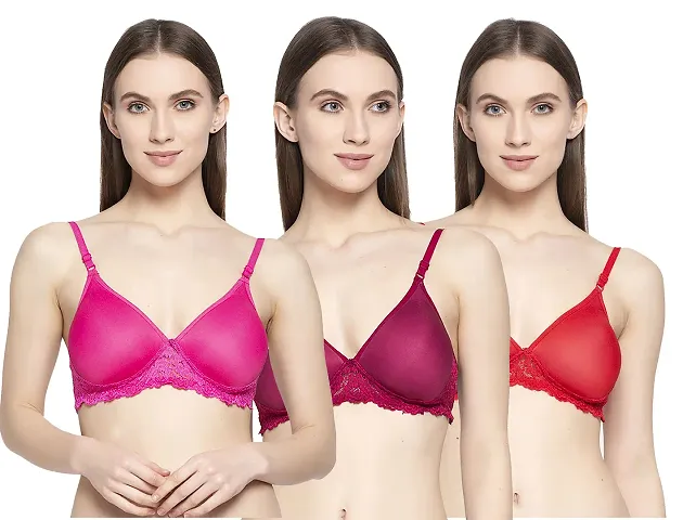 Stylish Solid Bras For Women ( Pack of 3 )