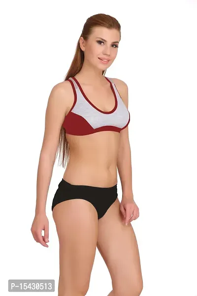 Women?s Sports Bra Panty Set for Women|Gym Bra and Panty Set|Fitness Bra Panty Set|Yoga Bra Panty Set|Everyday Bra Panty Set for Women regular Lingerie Set|E_Sany(Size is mentioned in the title of the Product)-thumb3