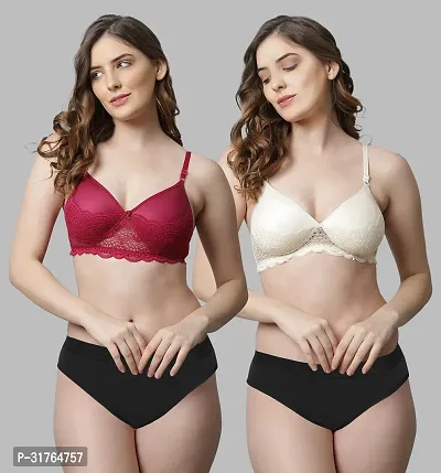 Stylish Cotton Bra and Panty for Women Pack of 2-thumb0