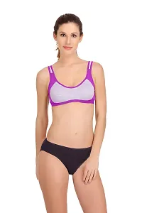 Samvar-Sports Bra Panty Set I Lingerie Set I Full Coverage Non-Padded Non-Wired Yoga,Gym,Sports Set-thumb1