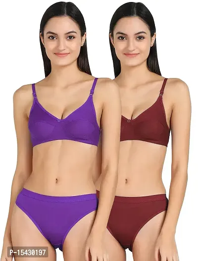 Buy Samvar-Women's Net Bikni Bra Panty Set for Women Lingerie Set Sexy  Honeymoon Undergarments (Pack of 2) Online In India At Discounted Prices