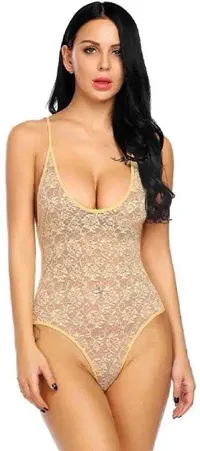 Womens Bodysuit Sexy Nightwear Nighty Dress (Free Size)