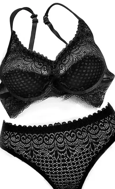 Stylish Net Bra and Panty set for Women