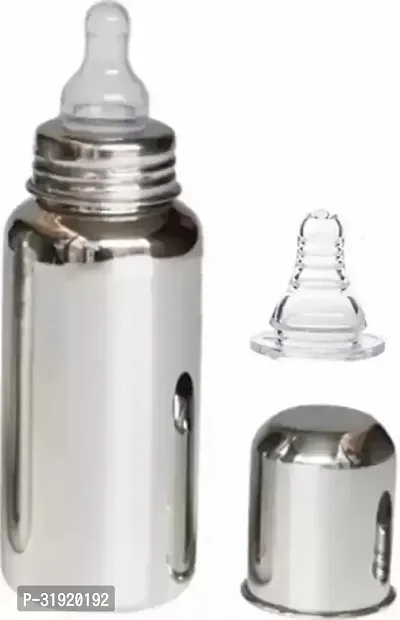 Babylib Baby Feeder Steel Bottle 90 Ml Silver