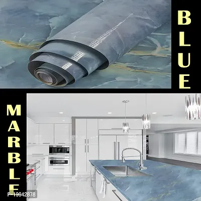 Kitchen cabinets Marble Wallpaper Oil Proof Waterproof Floor Tiles Stickers Waterproof Wall Paper for Home and Kitchen Decor-thumb0