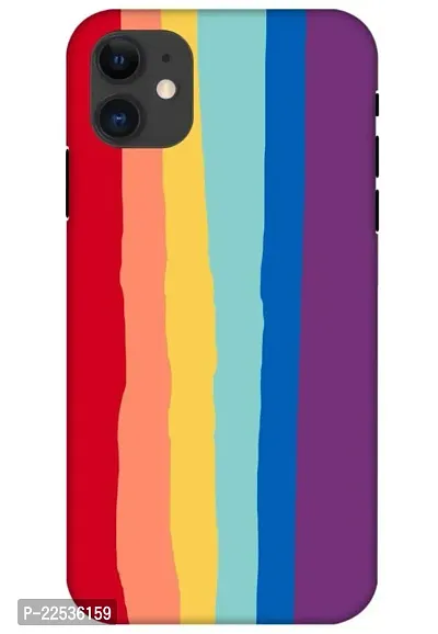 Rainbow Case for iPhone 11,Soft Anti-Slip  Shockproof Protective Case Back Cover Designed for iPhone 11 (Multicolor) Soft Silicon-thumb0