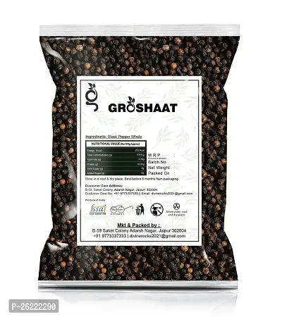 Groshaat Kali Mirch Sabut (Black Pepper Whole) 1Kg Pack-thumb2