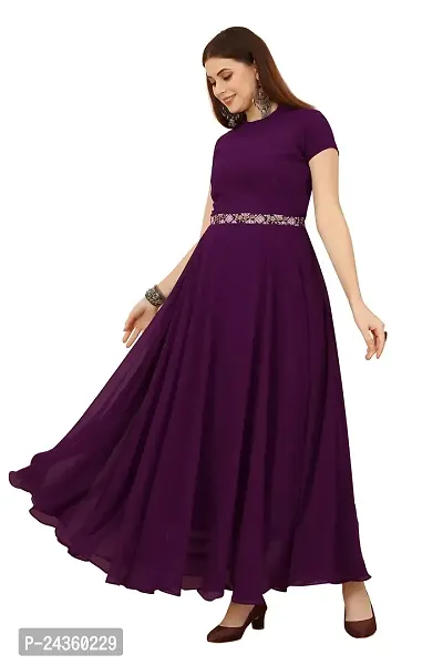 Label D11 Women Georgette Maxi Anarkali Gown Dress (SARAA)-thumb5