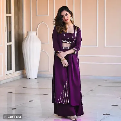 Stylish Purple Cotton Silk Kurta Bottom Set For Women- Co-ord Set For Women