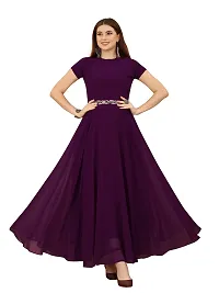 Label D11 Women Georgette Maxi Anarkali Gown Dress (SARAA)-thumb2