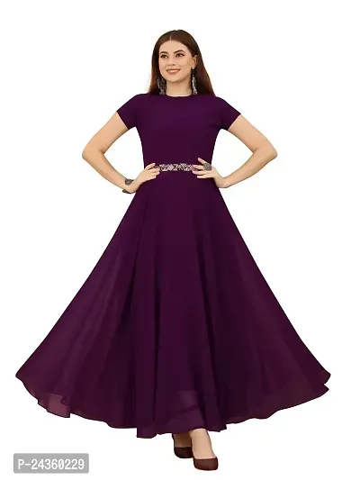 Label D11 Women Georgette Maxi Anarkali Gown Dress (SARAA)-thumb3