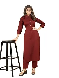 LABEL D11 Women's Art Silk Kurta with Pant | Casual  Party Wear Dress with Elegant Design | Traditional Ethnic Dress for Beautiful Looks-thumb4