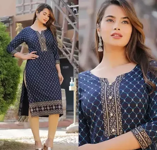 Trendy Women Rayon Casual Kurta