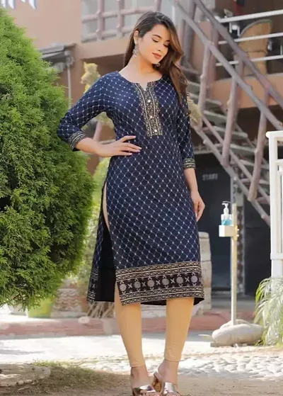 Trendy Women Rayon Casual Kurta