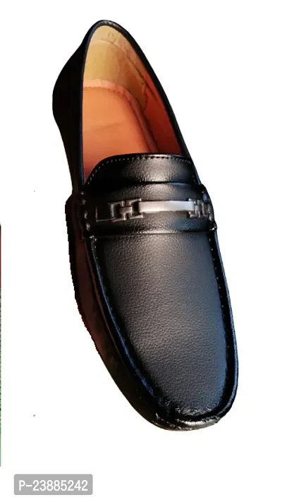 Stylish Black Leather Shoes For Men-thumb0