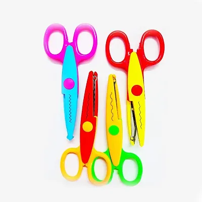 Scissors for Art and Craft Zigzag Paper Cutting for School Stationery Border Edge Decoration Paper Shaper Scissors PACK OF 4