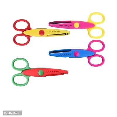 4 in 1 Zigzag paper Cuts Craft Scissors for DIY Crafts Project Making, Scrapbooking and Border Making-thumb0