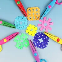 Scissors for Art and Craft Zigzag Paper Cutting for School Stationery Border Edge Decoration Paper Shaper Scissors PACK OF 4-thumb3